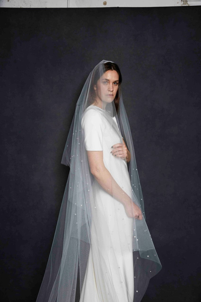 4.5 Pearl Perimeter Veil - Two Tier