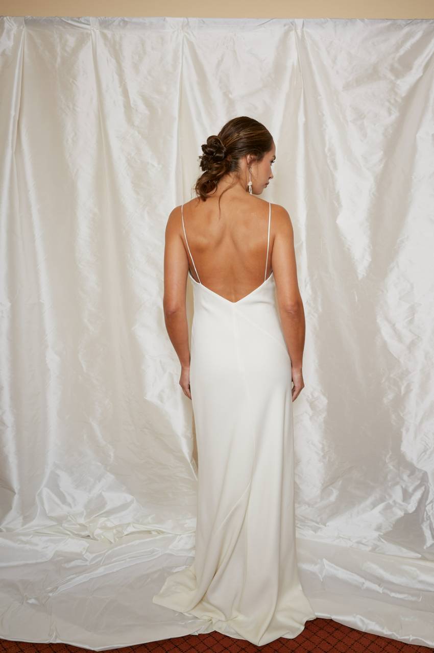 1.7 Violet Crepe Slip Gown