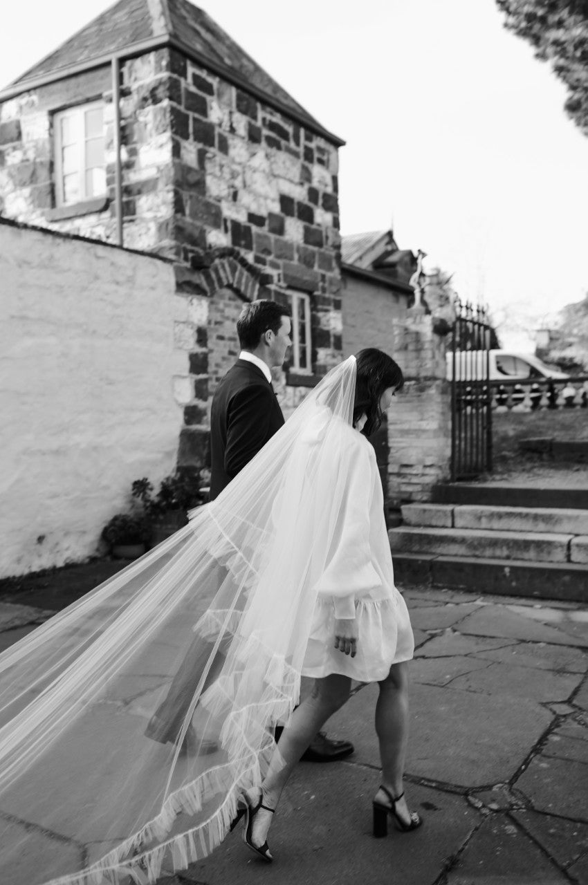 4.8 Ruched Tulle Veil - Two Tier