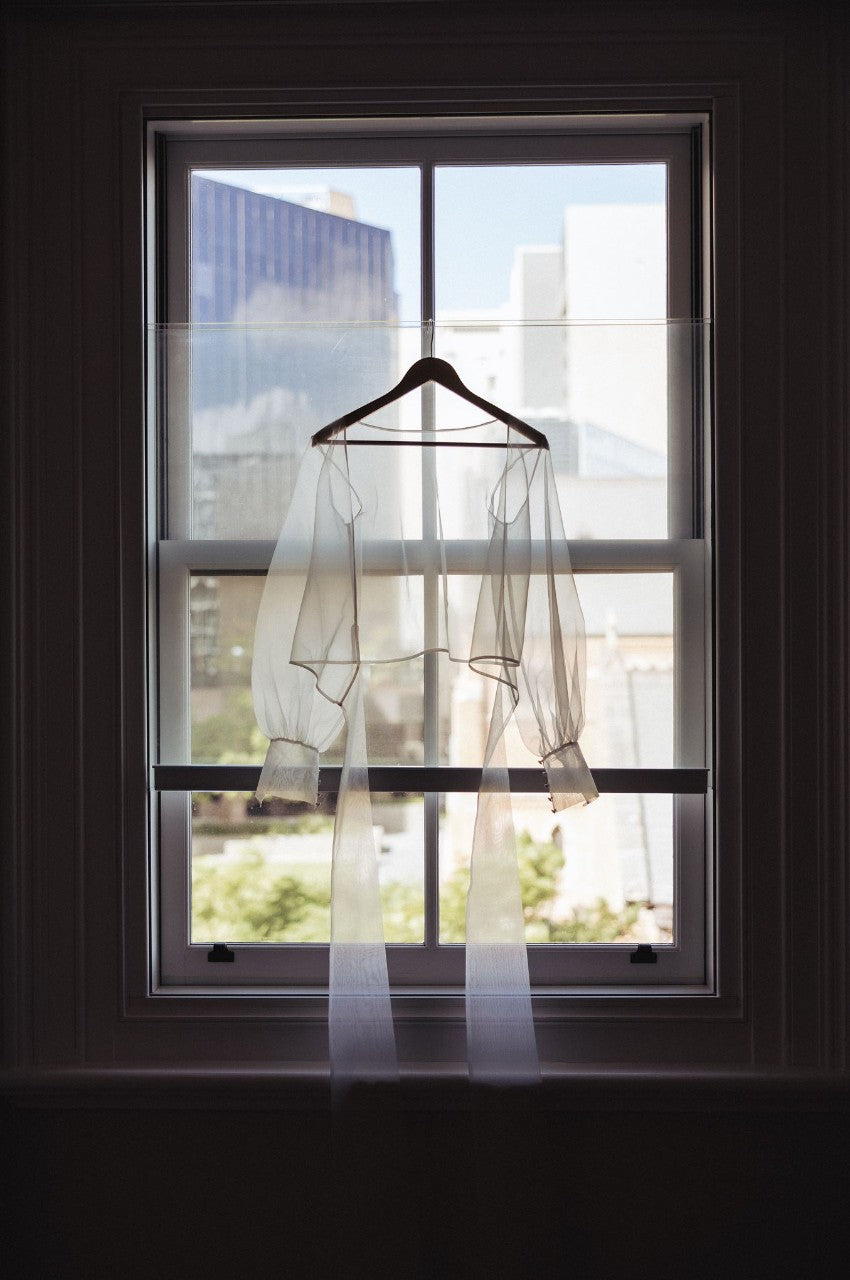 3.11B Cross Over Organza Blouse