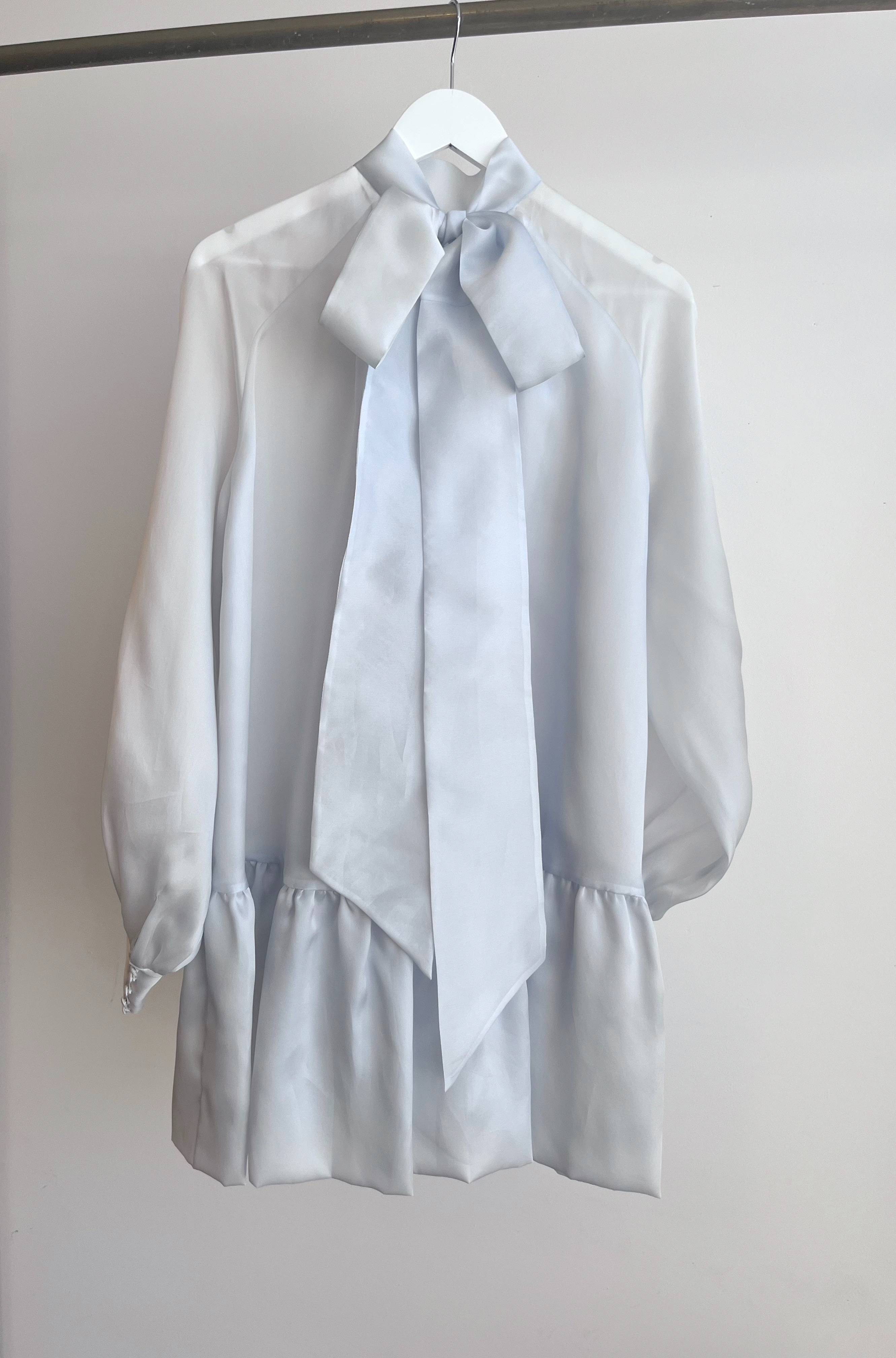 2.2 Satin Organza Mini Sample (Powder Blue)