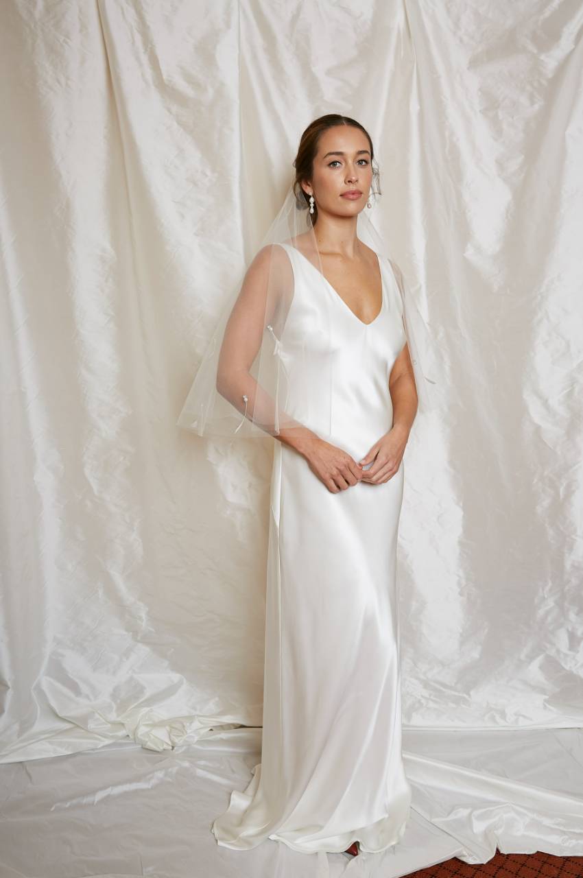 1.8 Plume Satin Slip Gown