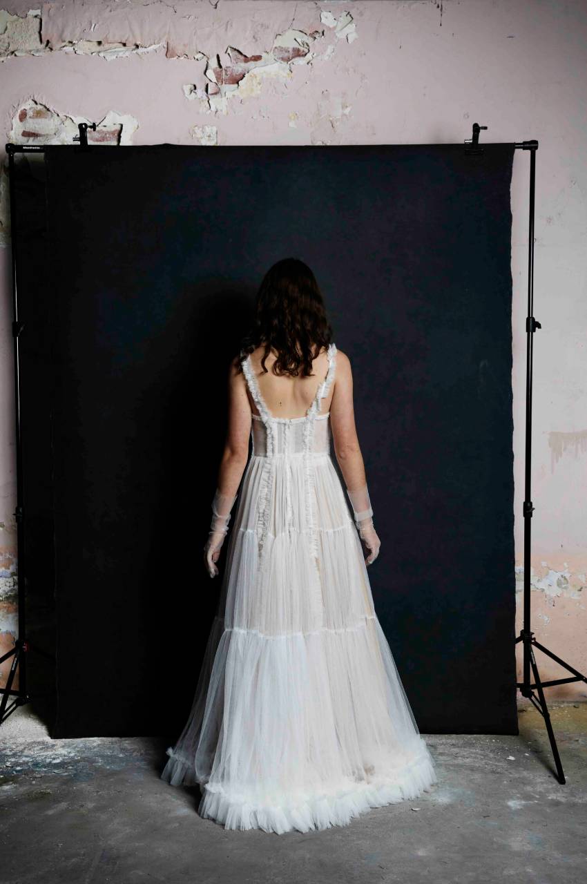 2.4 Ruched Tulle Gown Sample (AU 8)