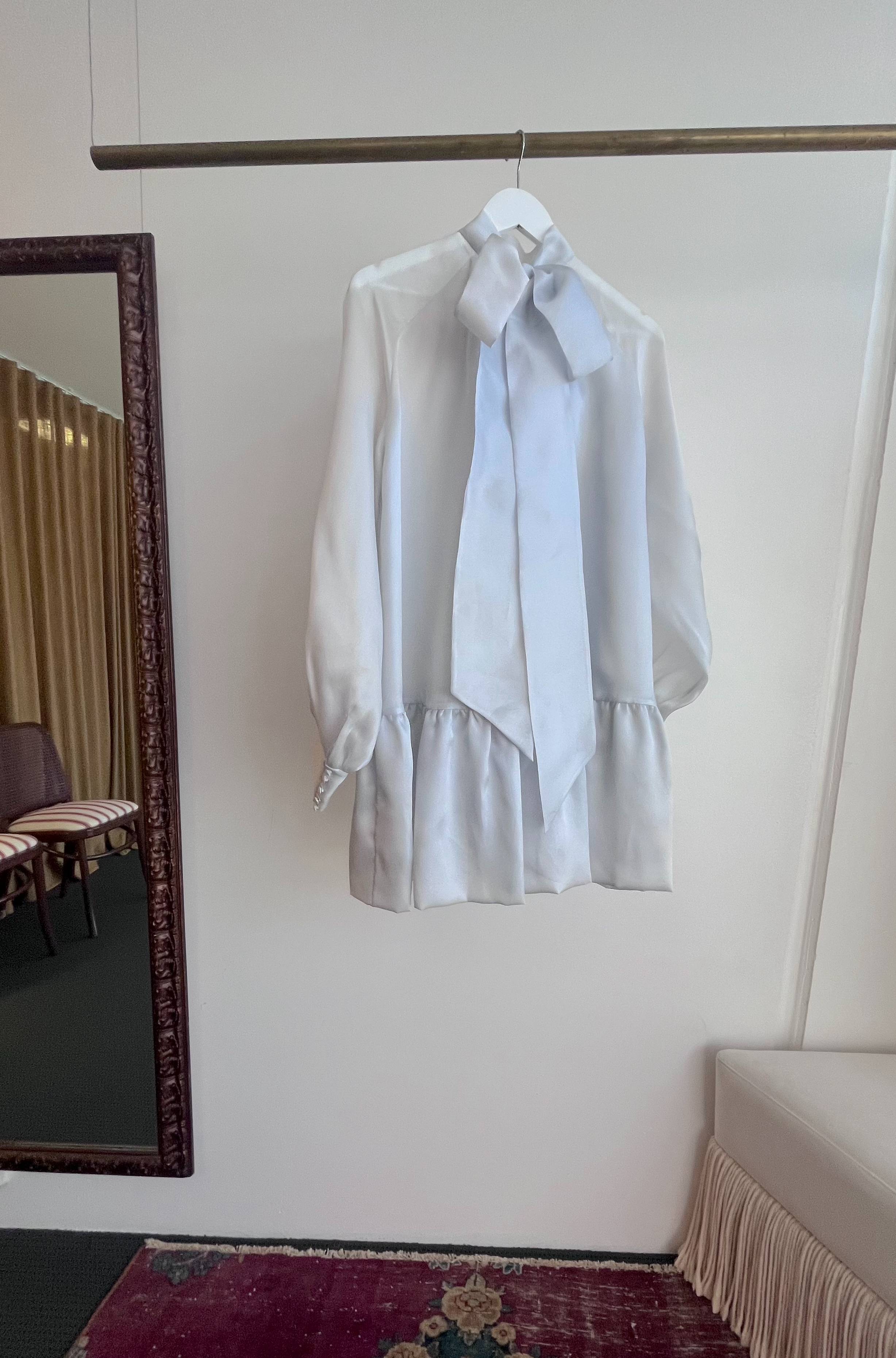 2.2 Satin Organza Mini Sample (Powder Blue)