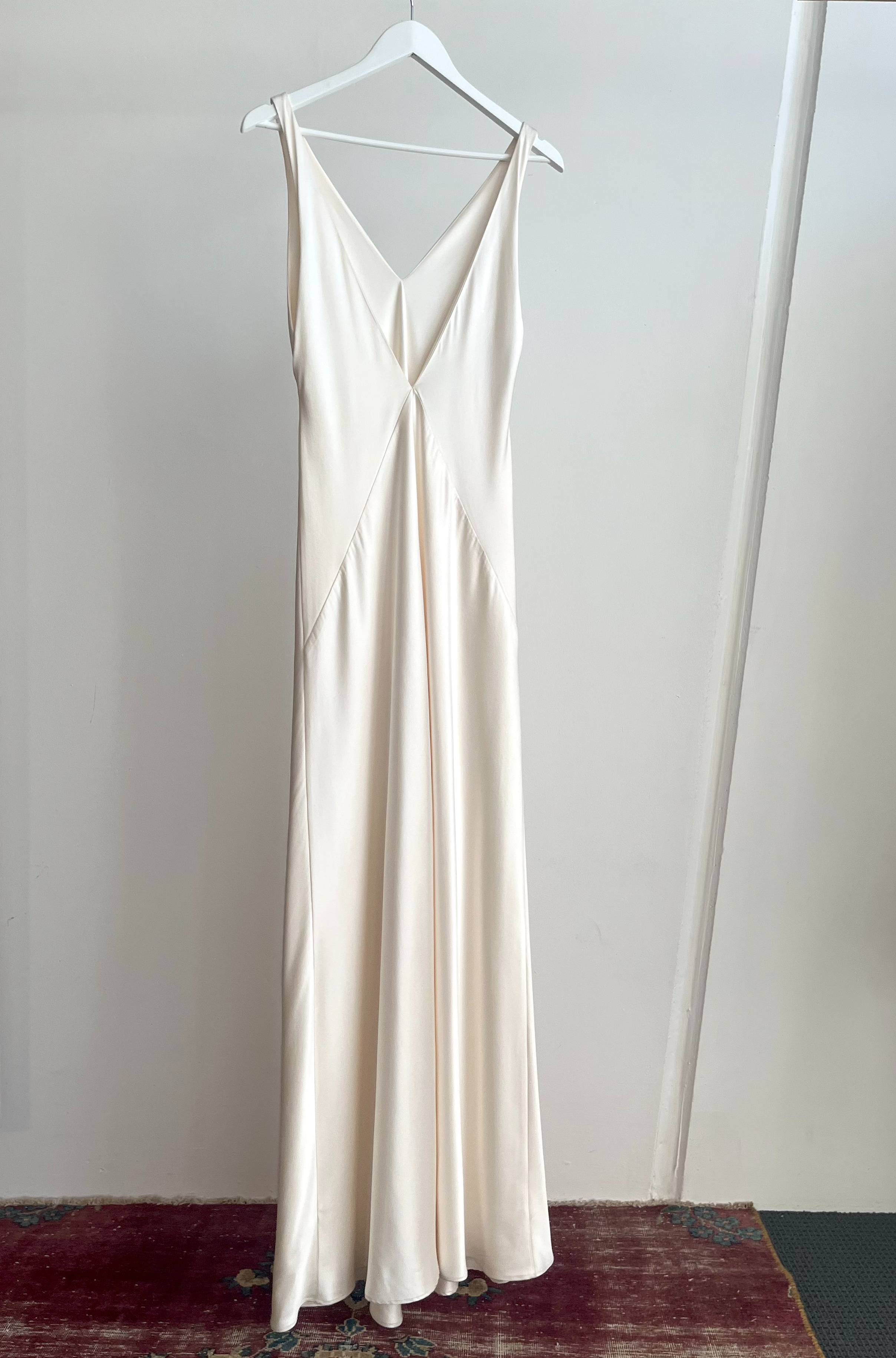 1.8 Plume Satin Slip Gown Sample (AU 10)