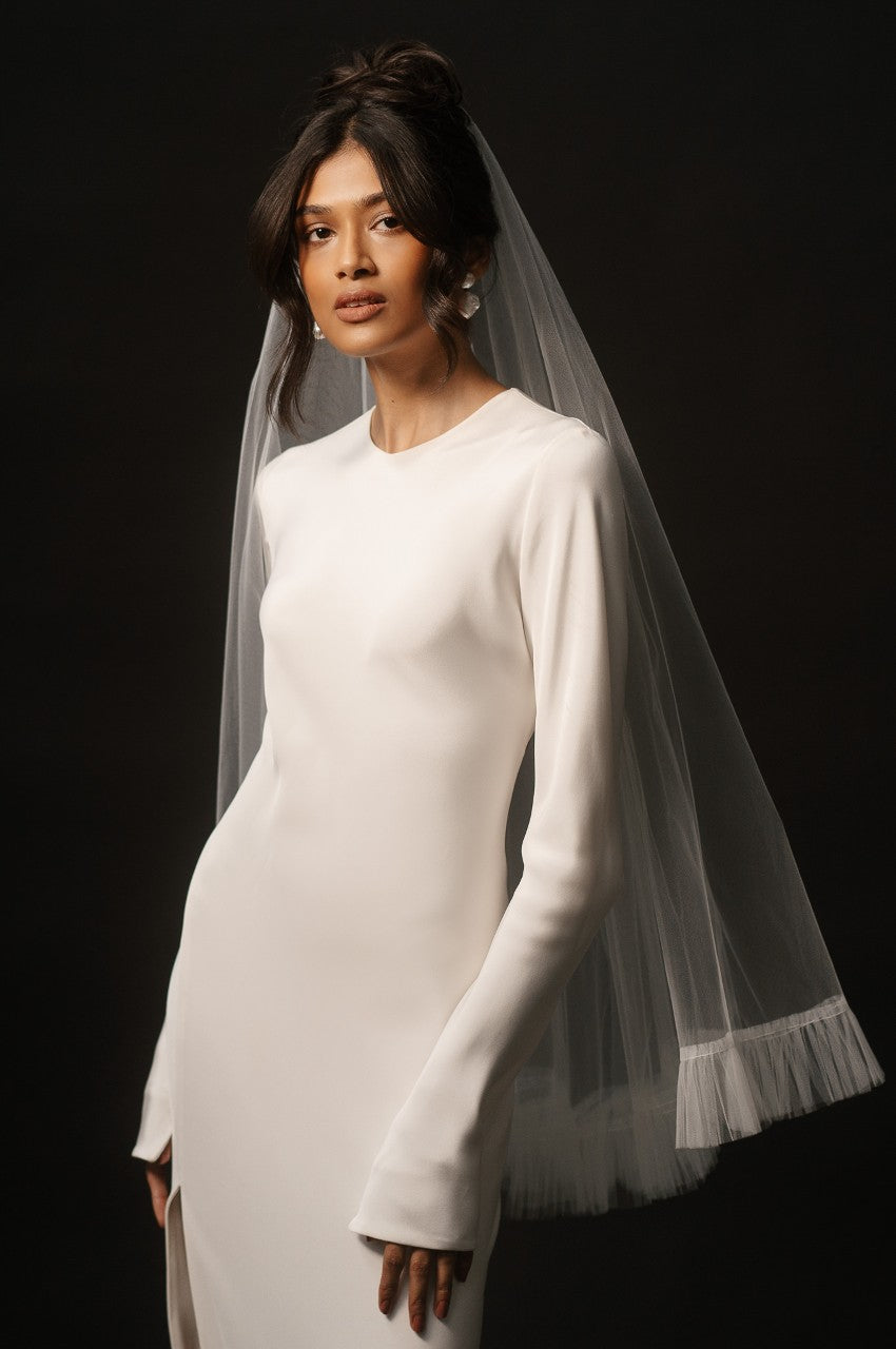1.6C Natural Gown - Long Sleeve & Side Split