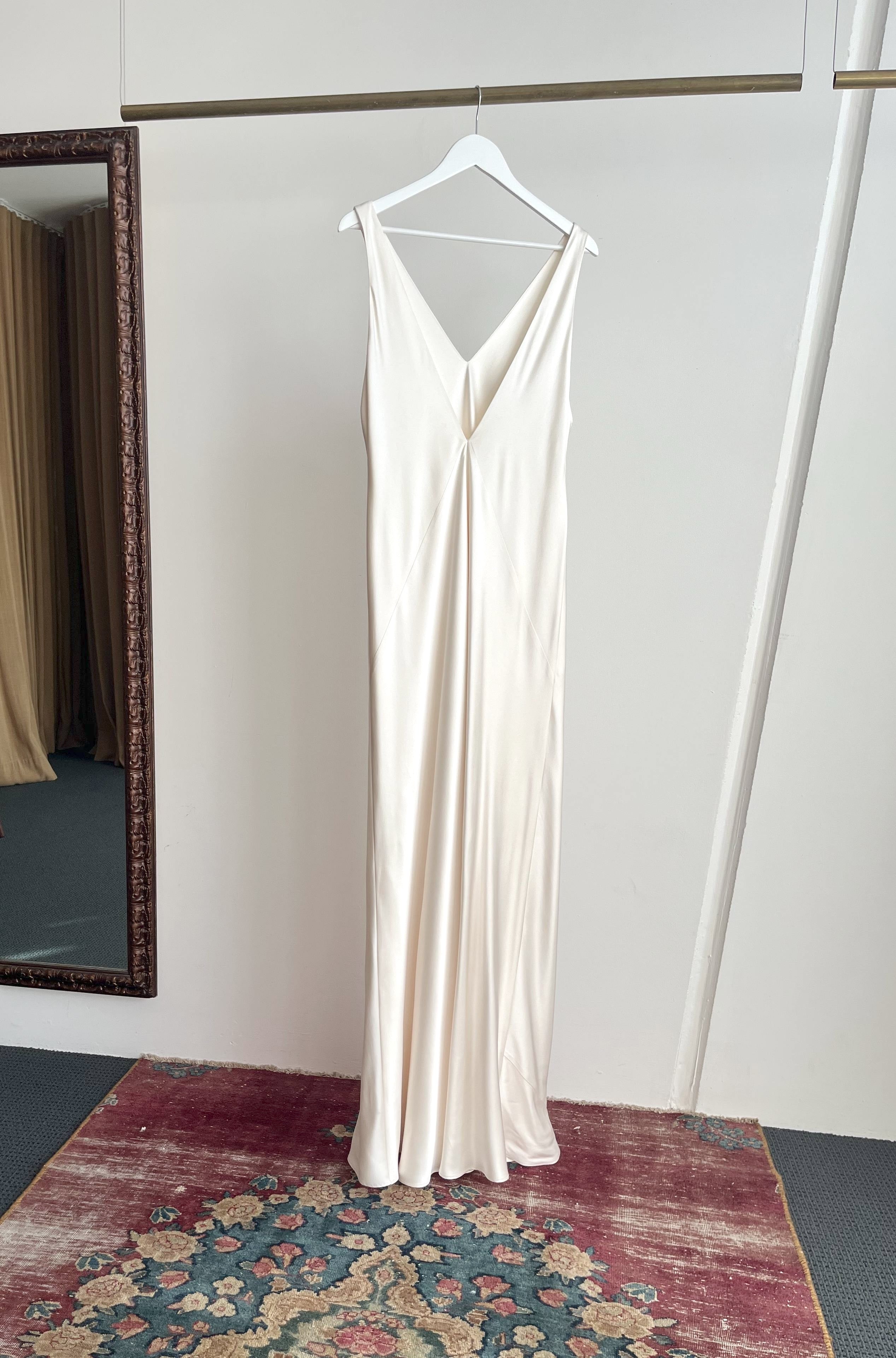 1.8 Plume Satin Slip Gown Sample (AU 16)