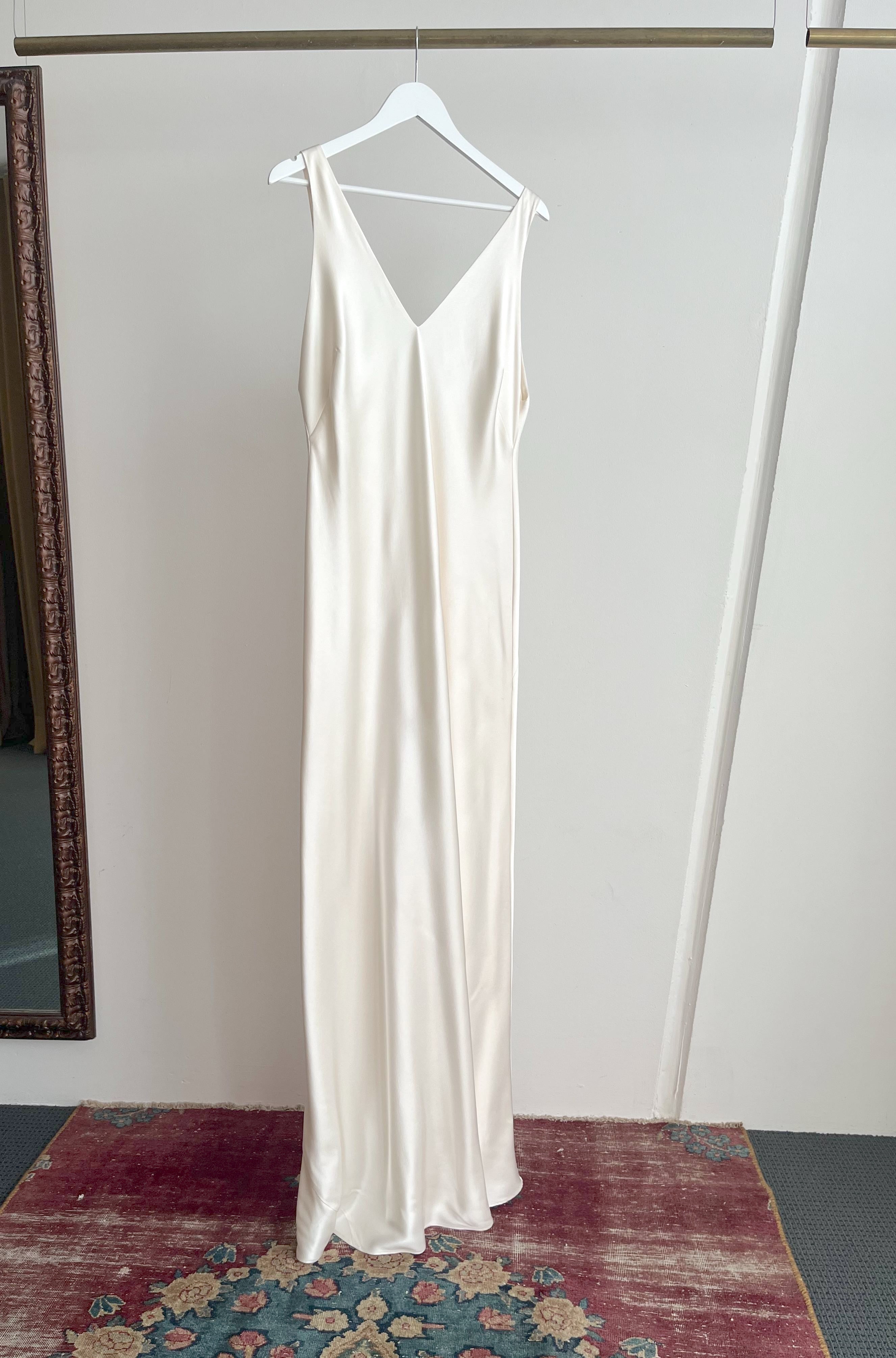 1.8 Plume Satin Slip Gown Sample (AU 16)